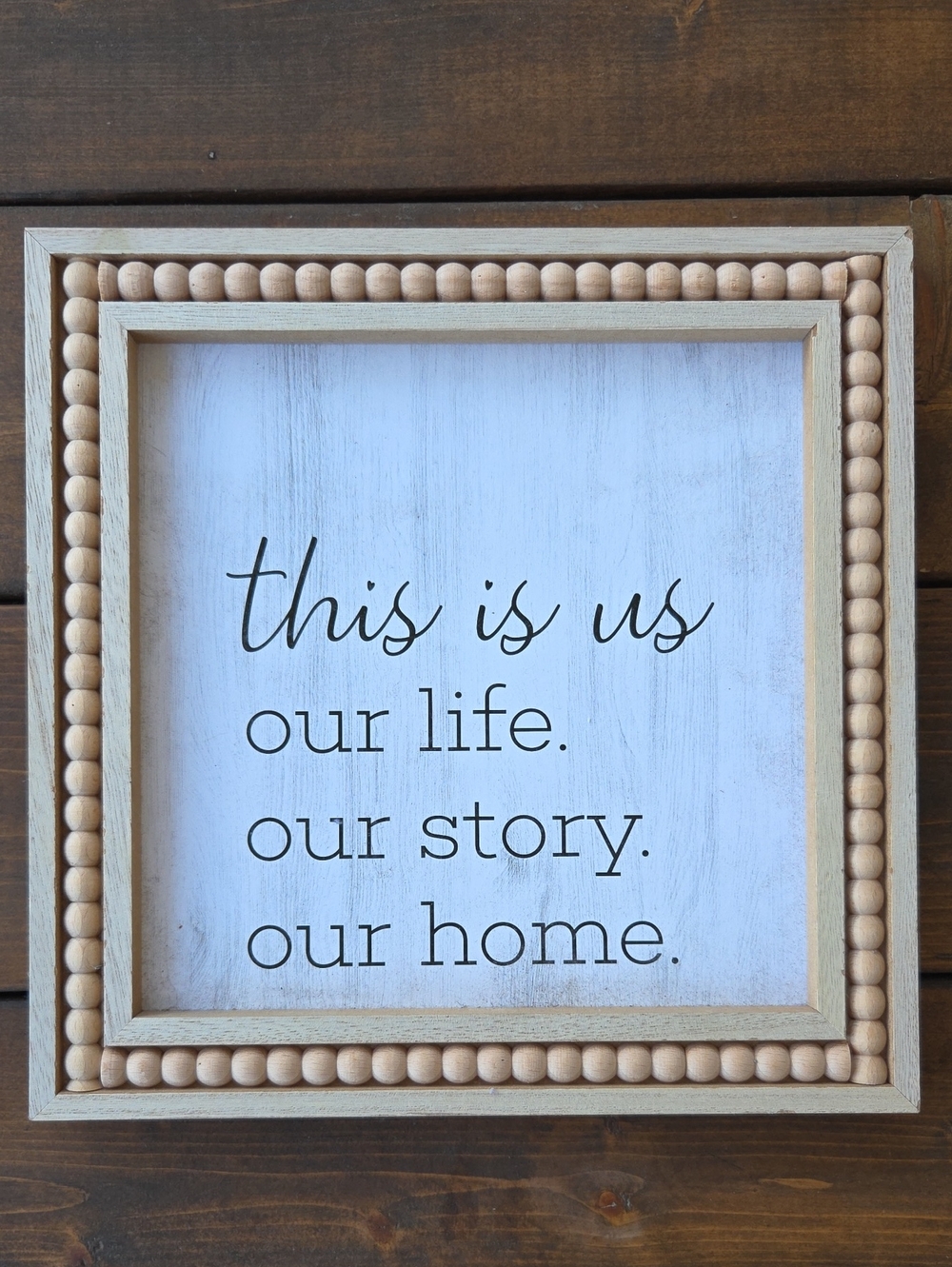 This Is Us Framed Wood Sign - Natural